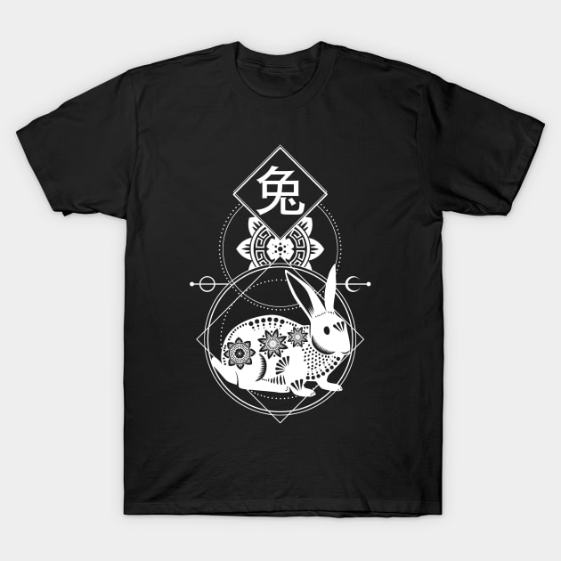 Chinese, Zodiac, Rabbit, Astrology, Star sign T-Shirt by Strohalm